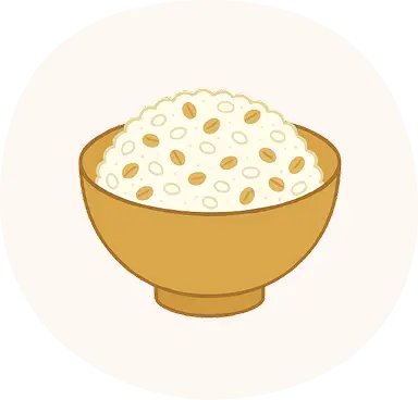 麦ごはんのイラスト
