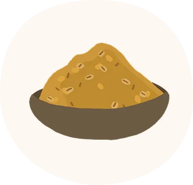 麦味噌のイラスト
