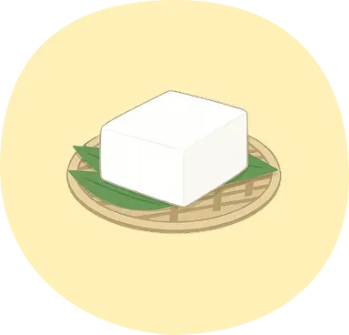 絹ごし豆腐のイラスト